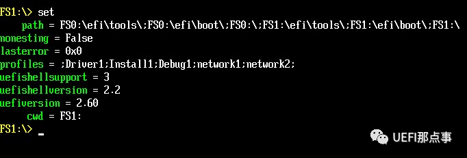 UEFI开发学习25 – EFI Shell 环境变量